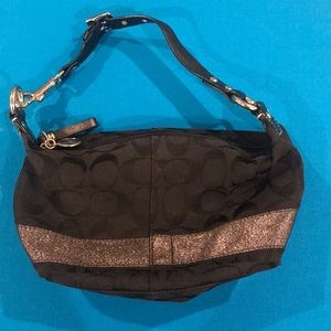 Black coach hand bag